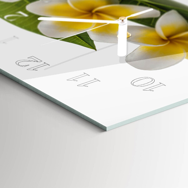 Horizontale Uhr Blumen
