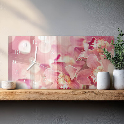 Horizontale Uhr Orchideen