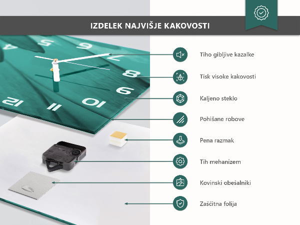 Horizontale Uhr Orchideen