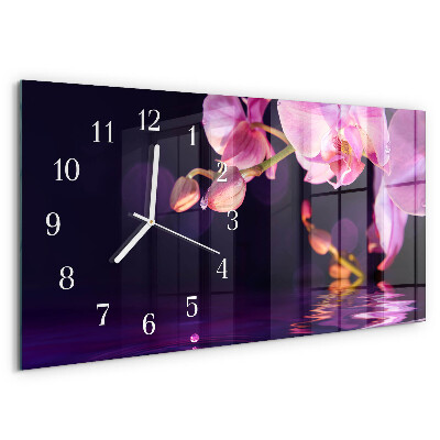 Horizontale Uhr Orchidee