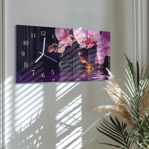 Horizontale Uhr Orchidee