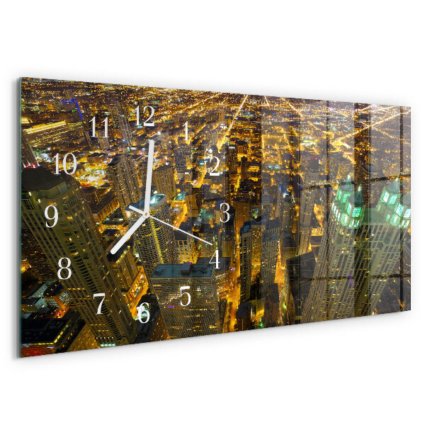 Horizontale Uhr Stadt bei Nacht