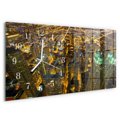 Horizontale Uhr Stadt bei Nacht