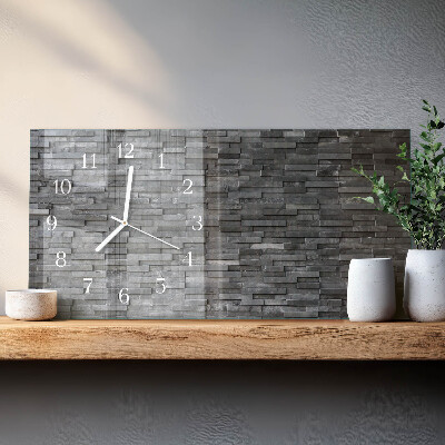 Horizontale Uhr Steinstruktur