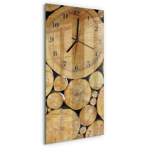 Vertikale Uhr Holz