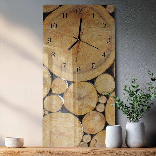 Vertikale Uhr Holz