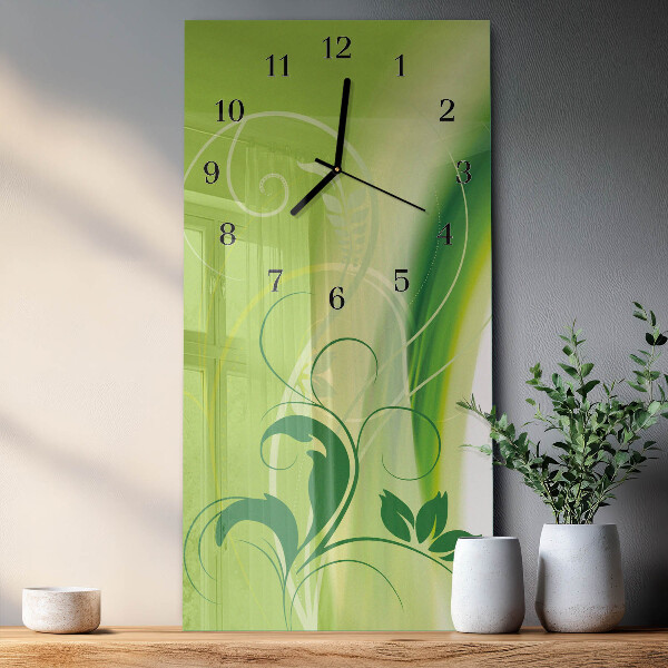 Vertikale Uhr Blumenmuster