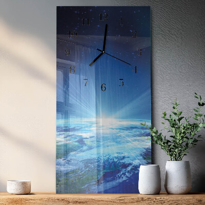 Vertikale Uhr Das Universum der Erde