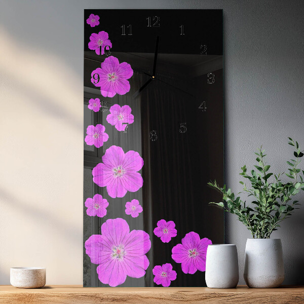 Vertikale Uhr Blumen