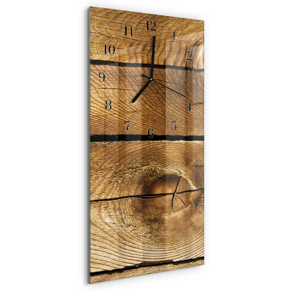 Vertikale Uhr Holz