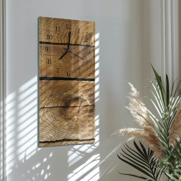 Vertikale Uhr Holz