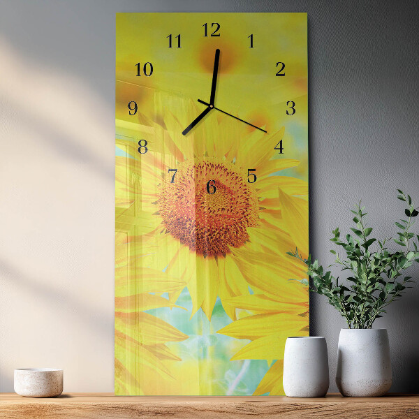 Vertikale Uhr Sonnenblume
