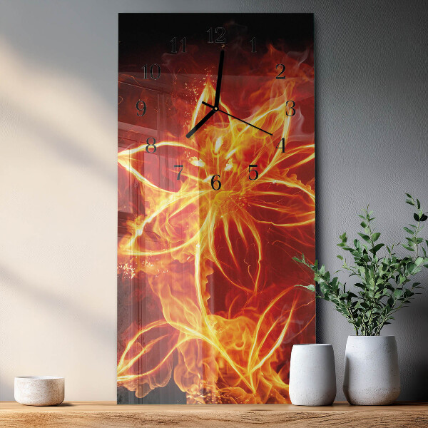 Vertikale Uhr Feuerblume