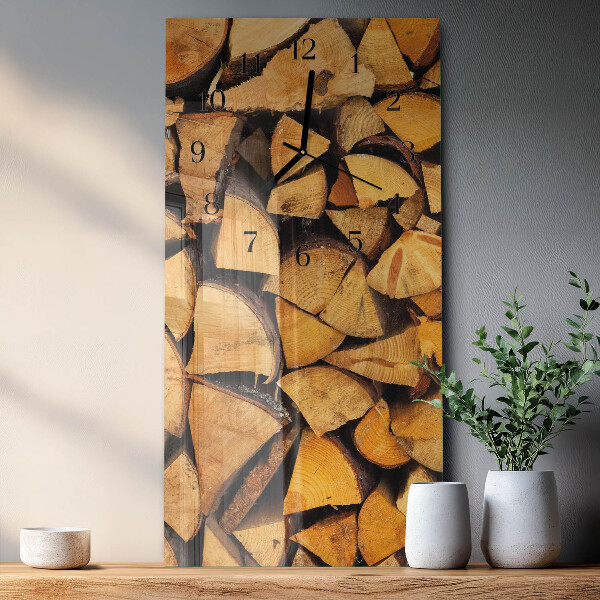 Vertikale Uhr Holz