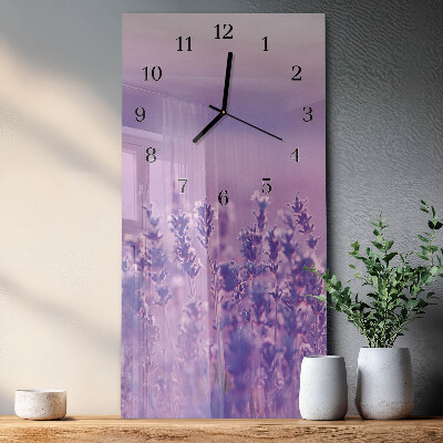 Vertikale Uhr Lavendel