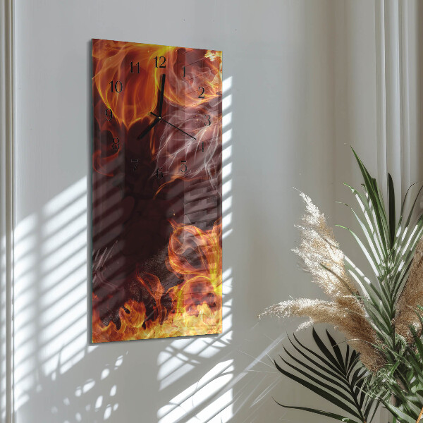 Vertikale Uhr Blumen des Feuers