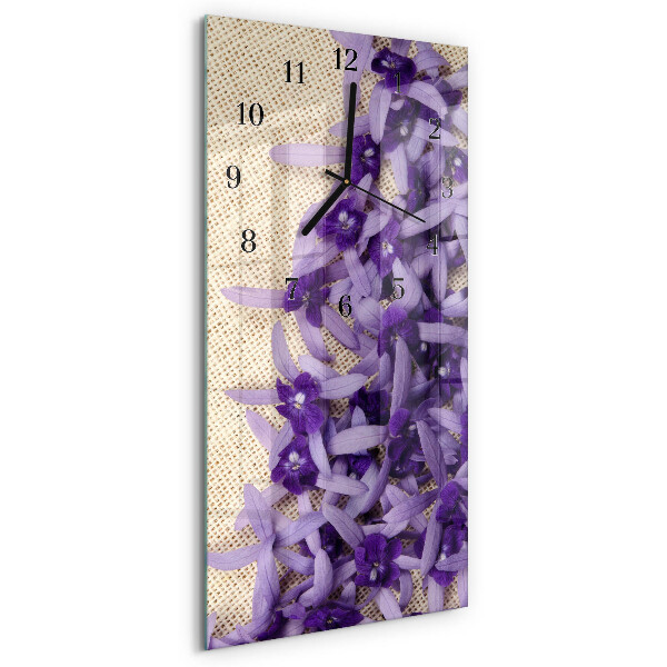 Vertikale Uhr Lavendel