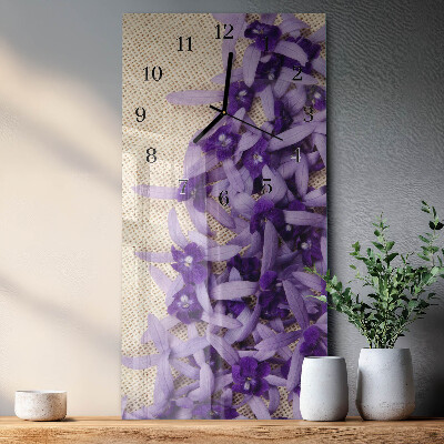 Vertikale Uhr Lavendel
