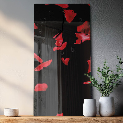 Vertikale Uhr Rosenblätter