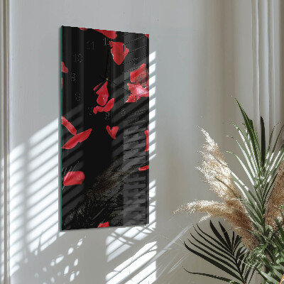 Vertikale Uhr Rosenblätter