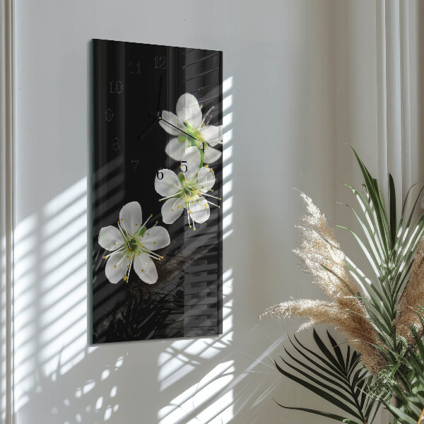 Vertikale Uhr Blumen