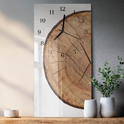 Vertikale Uhr Holzbalken