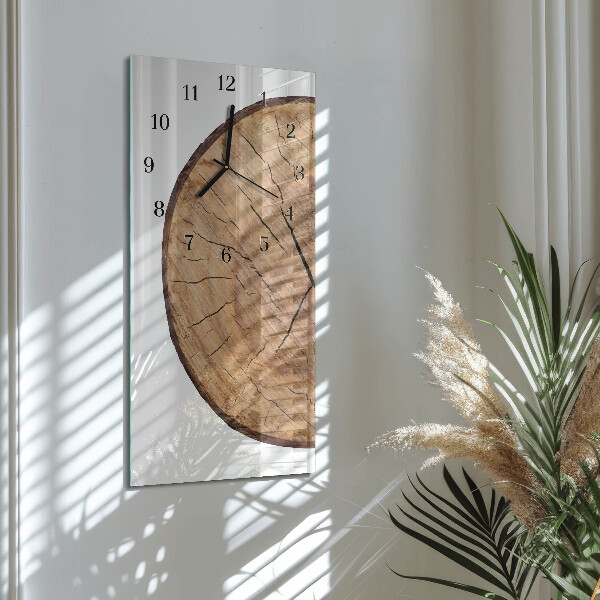 Vertikale Uhr Holzbalken