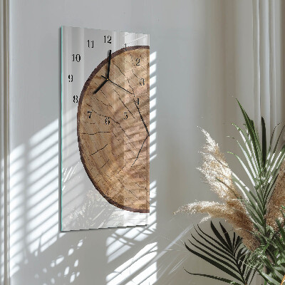 Vertikale Uhr Holzbalken