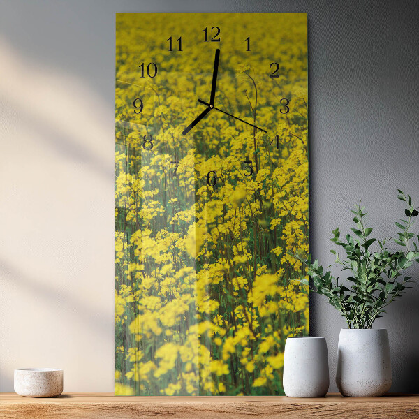 Vertikale Uhr Blumenfeld