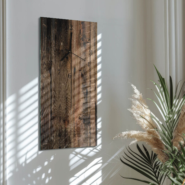 Vertikale Uhr Holz