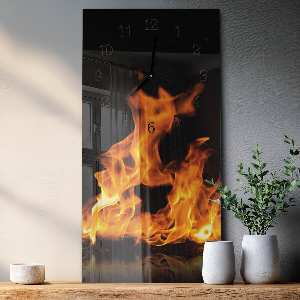 Vertikale Uhr Feuer