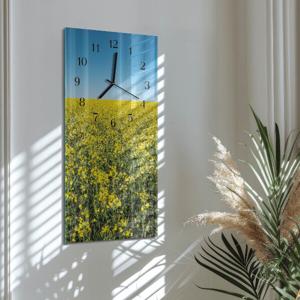 Vertikale Uhr Blumenfeld