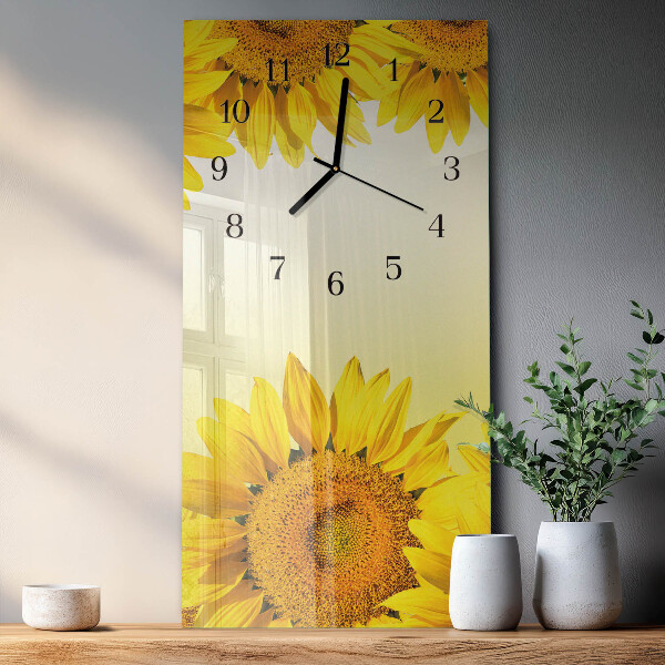 Vertikale Uhr Sonnenblume
