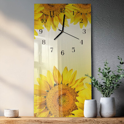 Vertikale Uhr Sonnenblume