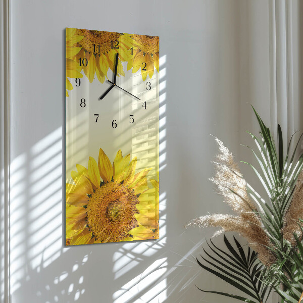 Vertikale Uhr Sonnenblume
