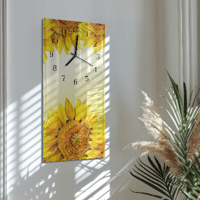 Vertikale Uhr Sonnenblume
