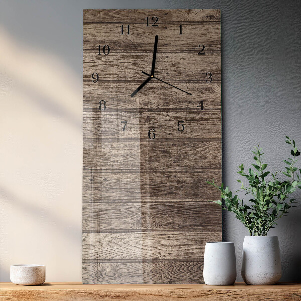 Vertikale Uhr Holz