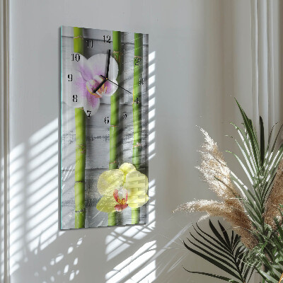 Vertikale Uhr Orchideenbambus