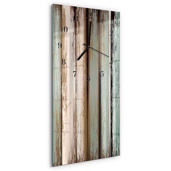Vertikale Uhr Holz