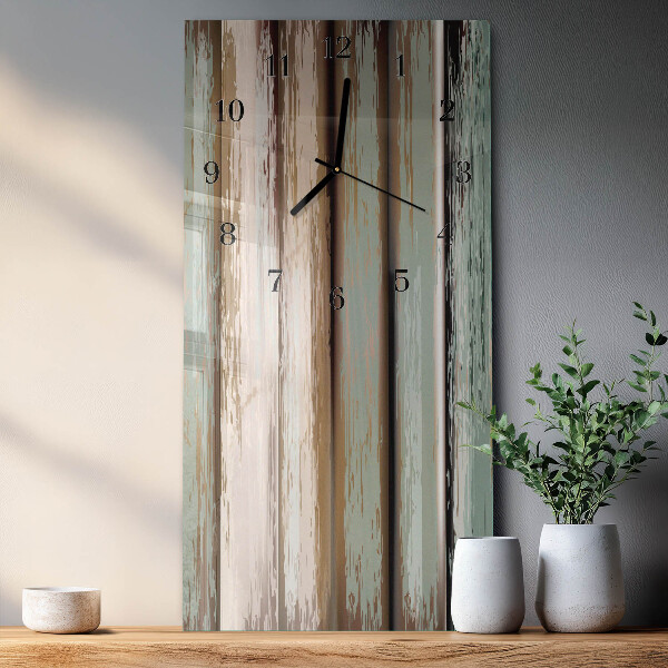 Vertikale Uhr Holz