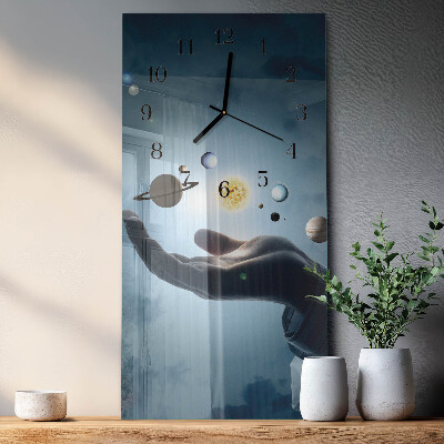 Vertikale Uhr Hand des Planeten