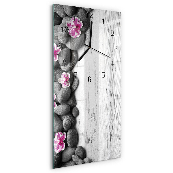 Vertikale Uhr Orchideensteine