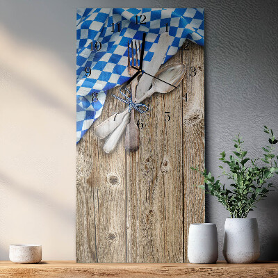 Vertikale Uhr Bayerische Holztafel
