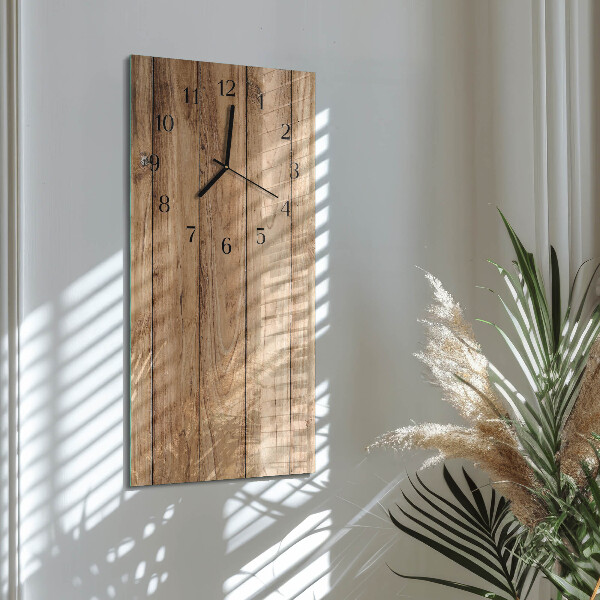 Vertikale Uhr Holz
