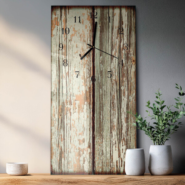 Vertikale Uhr Holzwand