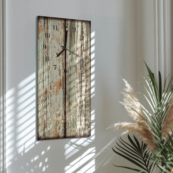 Vertikale Uhr Holzwand