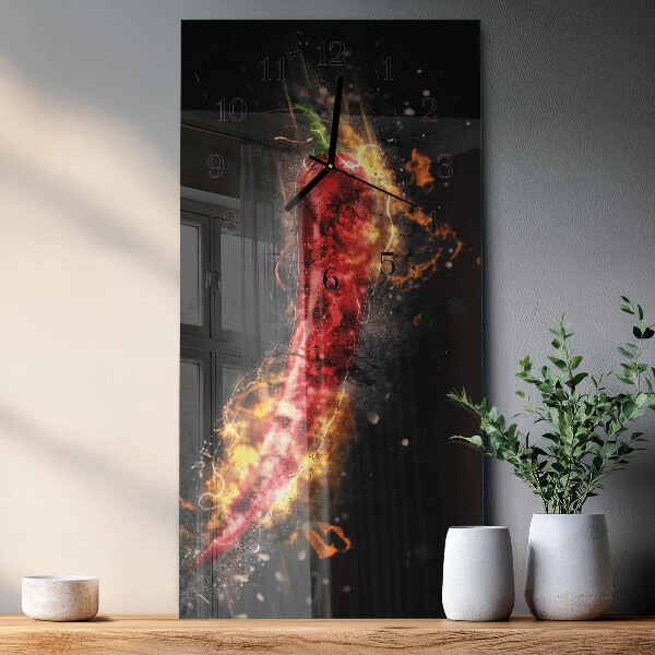 Vertikale Uhr Scharfe Paprika