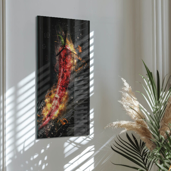 Vertikale Uhr Scharfe Paprika
