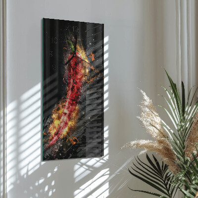 Vertikale Uhr Scharfe Paprika