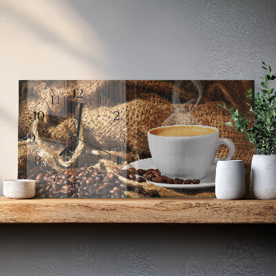 Horizontale Uhr Kaffeebohnen